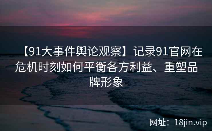 【91大事件舆论观察】记录91官网在危机时刻如何平衡各方利益、重塑品牌形象
