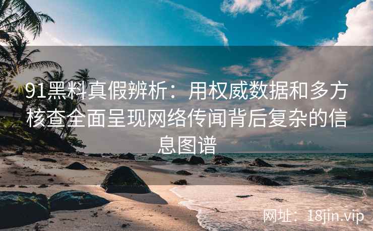 91黑料真假辨析：用权威数据和多方核查全面呈现网络传闻背后复杂的信息图谱